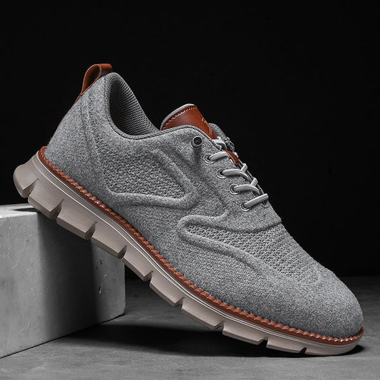 Zapatos Oxford de Cuero Sintético con Suela de Goma y Cierre de Cordones para Hombre