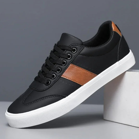 Zapatillas Casuales de Hombre con Suela de Goma y Exterior de Cuero Sintético PU